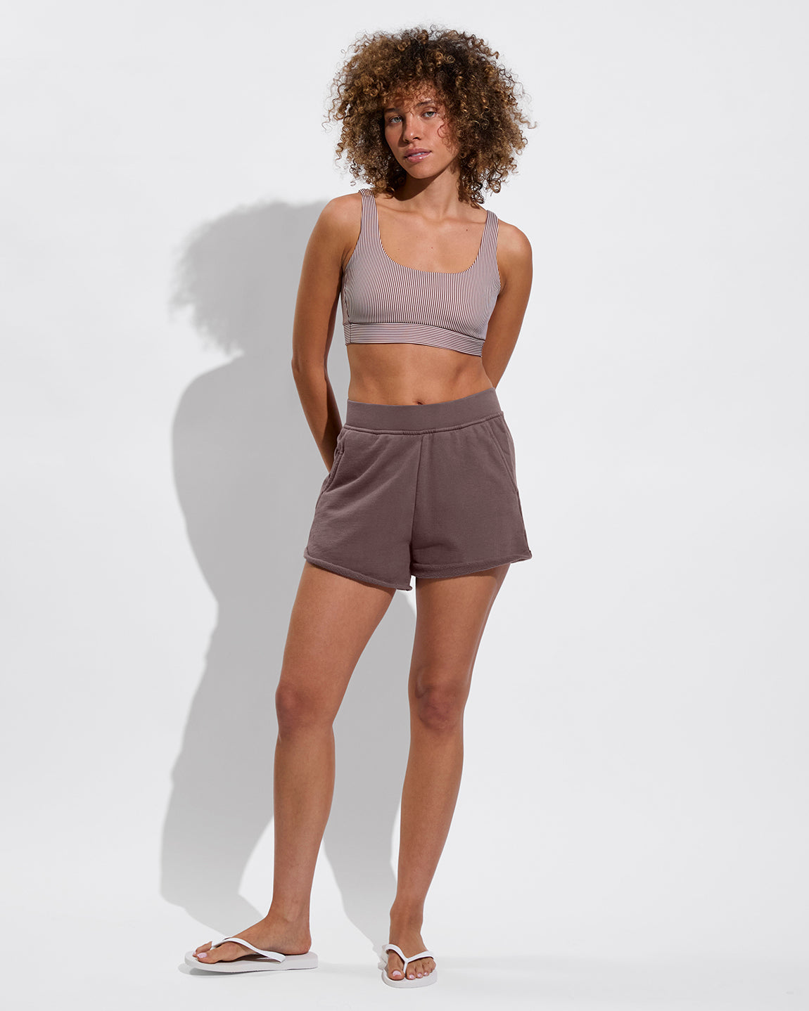 Double Scoop Top - Mini Splash Stripe Vertical: Tiki / Holiday
